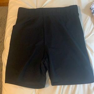 Black high waisted biker shorts